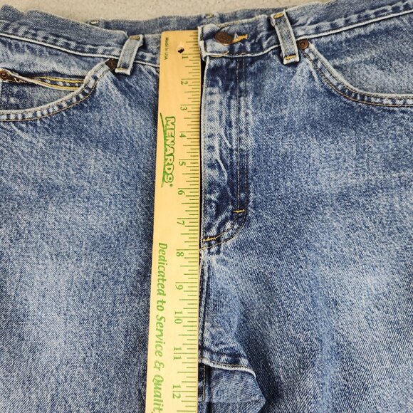 Vintage Lee Jeans Men's 32x30 Straight Leg Wallet Fade Classic Blue Denim Pants - Picture 4 of 9